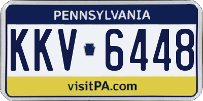 PA license plate KKV6448
