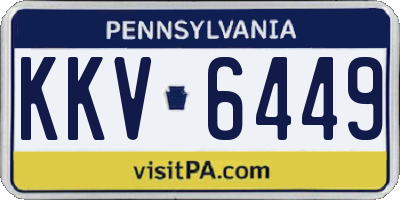 PA license plate KKV6449