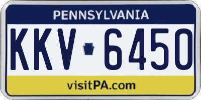 PA license plate KKV6450