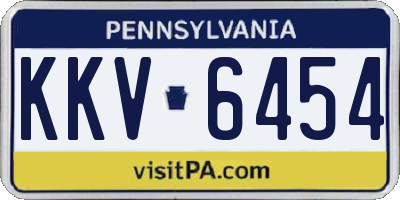 PA license plate KKV6454