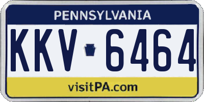 PA license plate KKV6464