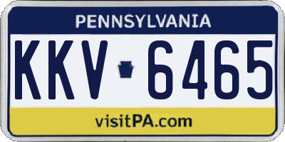PA license plate KKV6465
