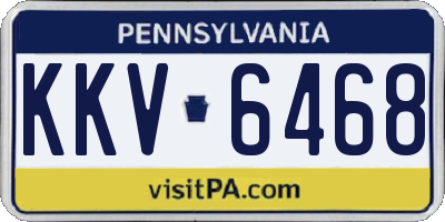 PA license plate KKV6468