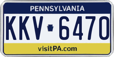 PA license plate KKV6470