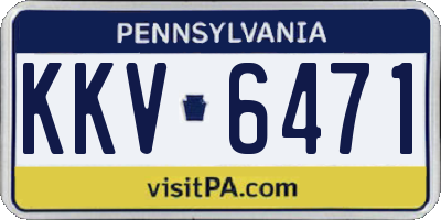 PA license plate KKV6471