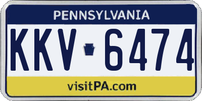 PA license plate KKV6474