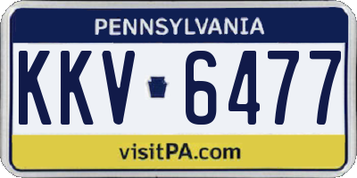 PA license plate KKV6477