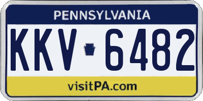 PA license plate KKV6482