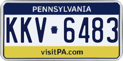 PA license plate KKV6483