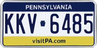 PA license plate KKV6485