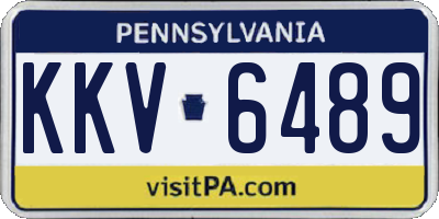 PA license plate KKV6489