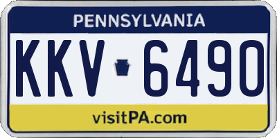 PA license plate KKV6490