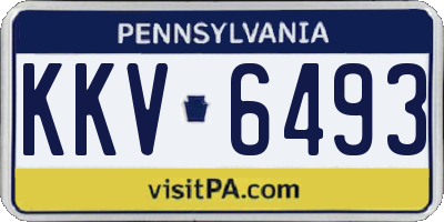 PA license plate KKV6493