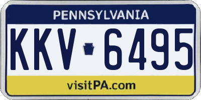 PA license plate KKV6495