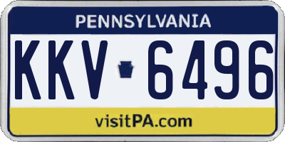 PA license plate KKV6496