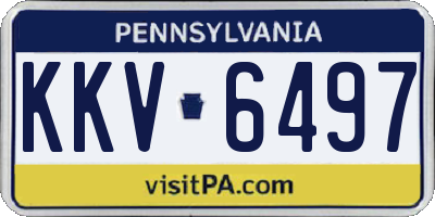 PA license plate KKV6497