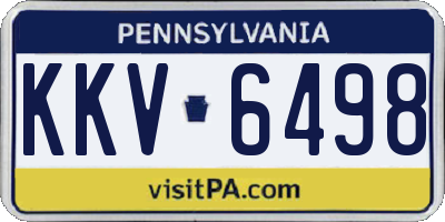 PA license plate KKV6498
