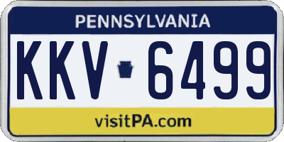 PA license plate KKV6499