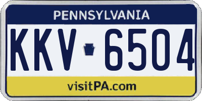 PA license plate KKV6504