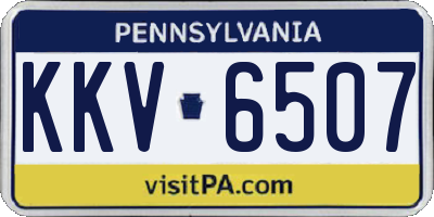 PA license plate KKV6507
