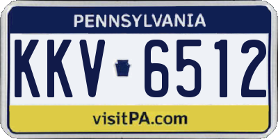 PA license plate KKV6512