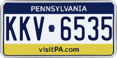 PA license plate KKV6535