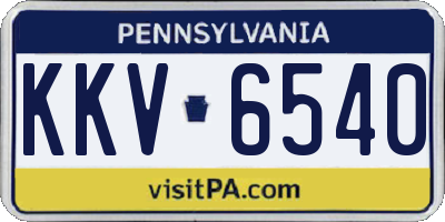 PA license plate KKV6540