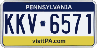 PA license plate KKV6571