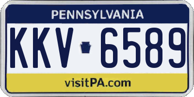 PA license plate KKV6589