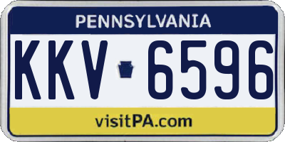 PA license plate KKV6596