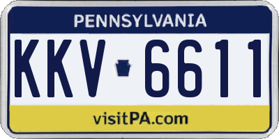 PA license plate KKV6611
