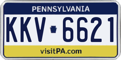 PA license plate KKV6621