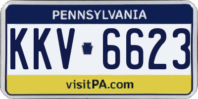 PA license plate KKV6623