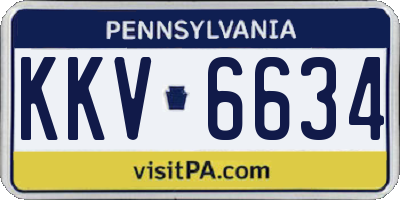 PA license plate KKV6634