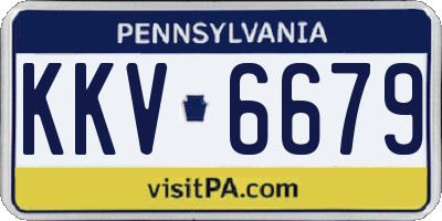 PA license plate KKV6679