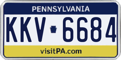 PA license plate KKV6684