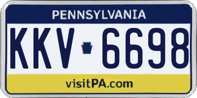 PA license plate KKV6698