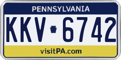 PA license plate KKV6742