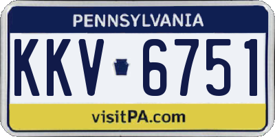 PA license plate KKV6751