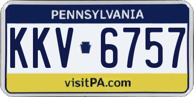 PA license plate KKV6757