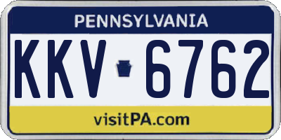 PA license plate KKV6762