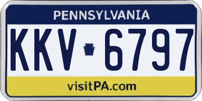 PA license plate KKV6797