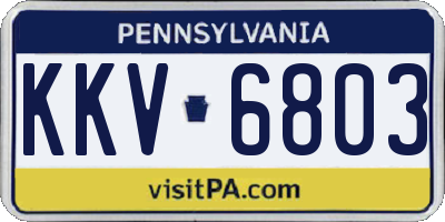PA license plate KKV6803