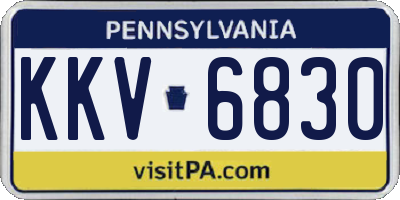 PA license plate KKV6830