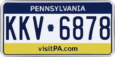 PA license plate KKV6878