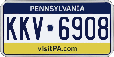 PA license plate KKV6908