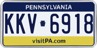 PA license plate KKV6918