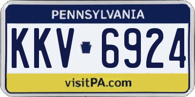 PA license plate KKV6924