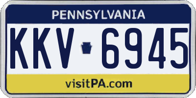 PA license plate KKV6945