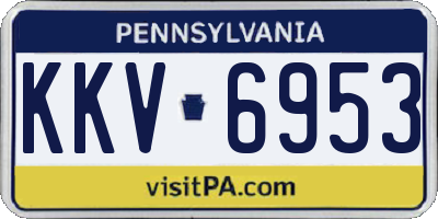 PA license plate KKV6953